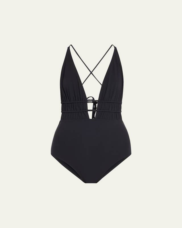 Dioni Plunge One-Piece Swimsuit